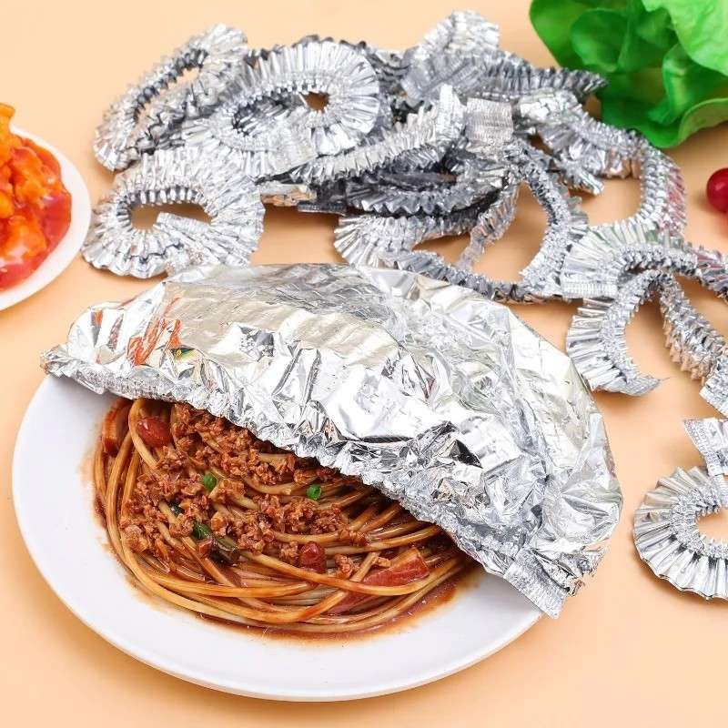 20pcs Reusable Aluminum Foil Food Elastic Bowl Covers Fresh Keeping Food Containers Dish Covers-000925